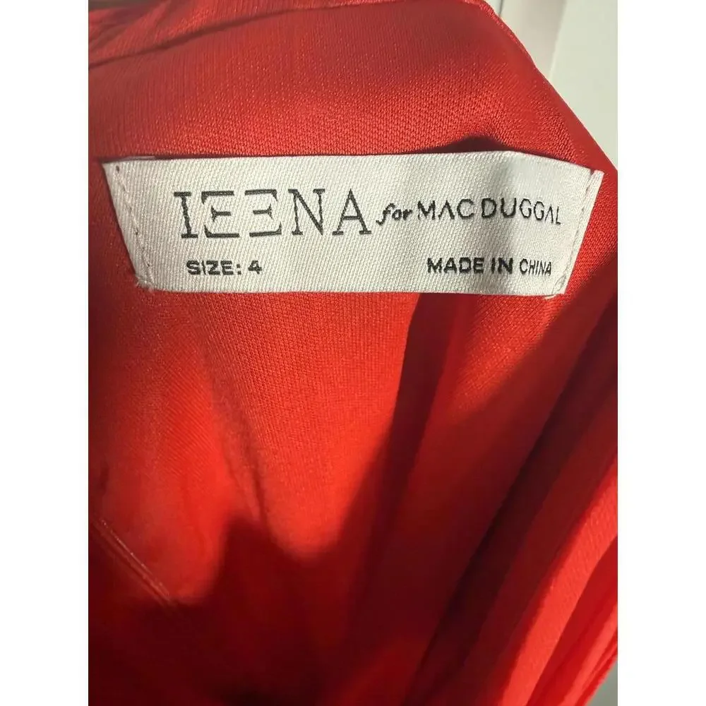 Ieena for Mac Duggal 70194 Red Mini Dress Size US 4 NWT - Picture 9 of 9